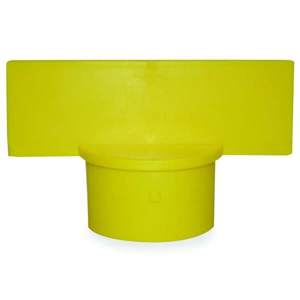 National Marker Co 5-1/2W Warning Post Sign Adapter, Yellow HDSAY - main